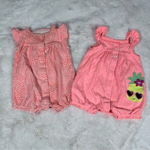Carters 2 Piece Baby Girl Pink Outfits
